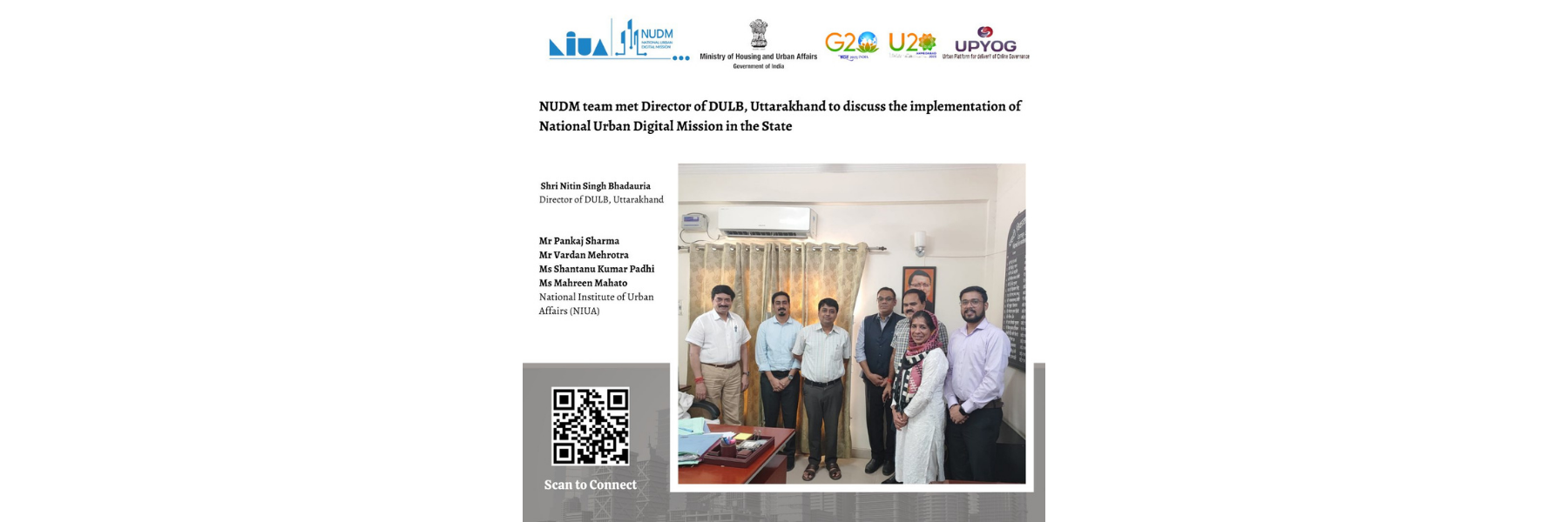 NUDM team met Director of DULB, Uttarakhand